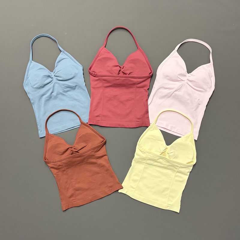 Suspender Tank Top - Damska sportowa koszulka na ramiączkach, bezszwowa,