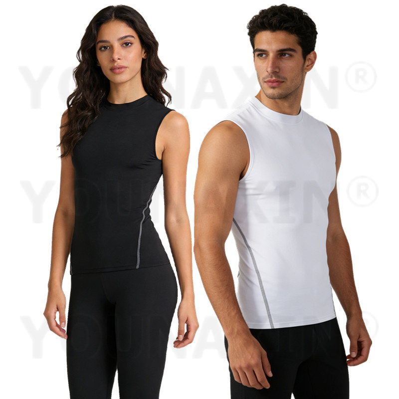 Base Layer Top - YOUNAXIN Unisex Bezrękawnik Kompresyjny Sportowy Top