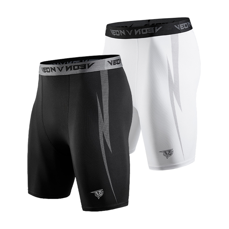 Compression Shorts Athletes - Czarne spodenki kompresyjne męskie spodenki sportowe