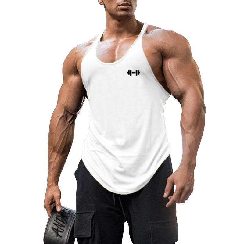 Sleeveless Undershirt - Męski miękka bawełniana oddychający koszulka treningowa