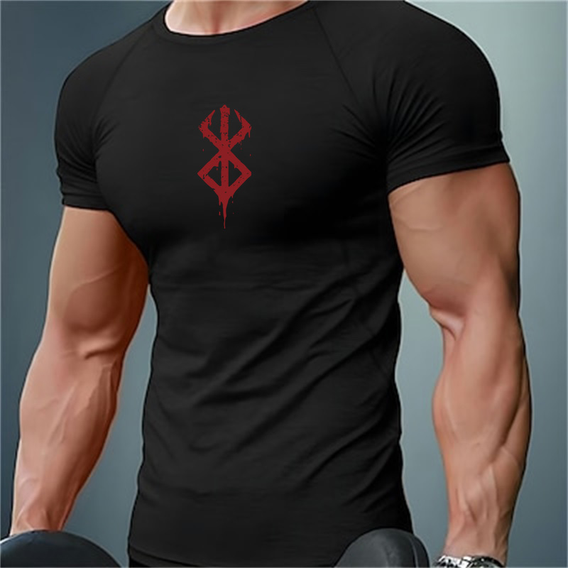 Base Layer Top - Męskie koszulki kompresyjne z nadrukiem, letnie