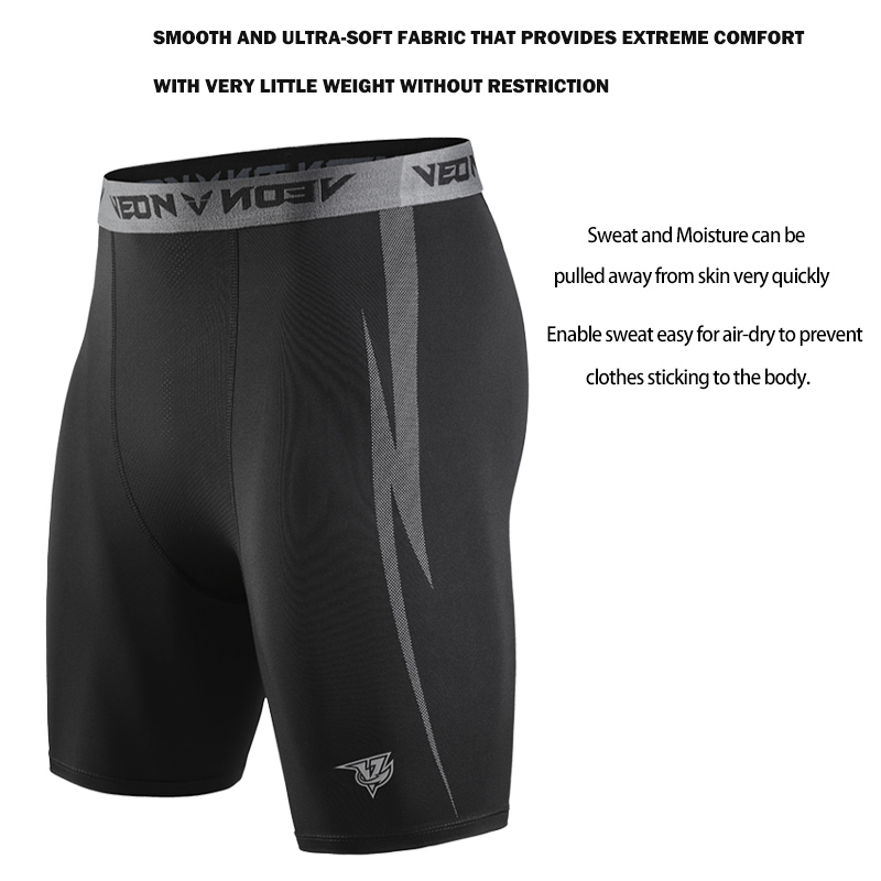 Czarne spodenki kompresyjne mę – Compression Shorts Athletes recenzja i cena