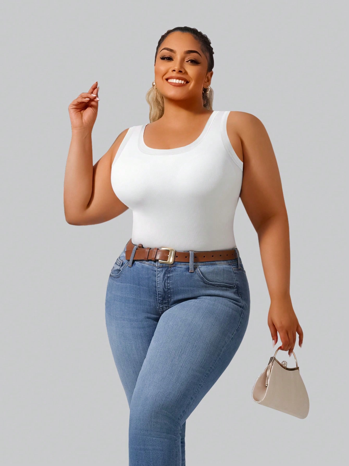 Damski top bez rękawów z prążk – Tank Top Ribbed recenzja i cena